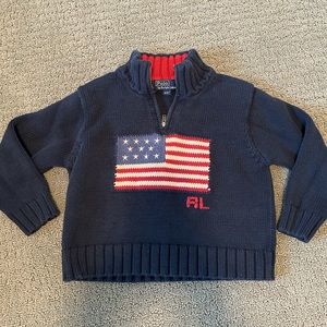 Boys Ralph Lauren Quarter Zip Sweater Size 4t